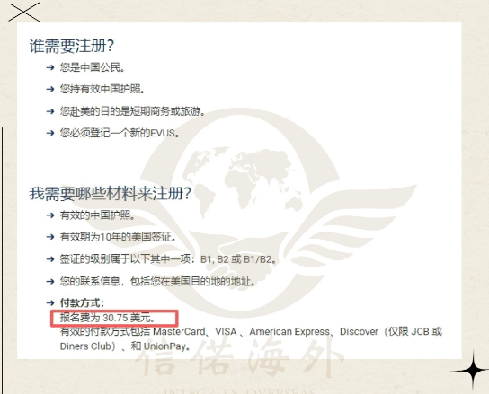 EVUS最新政策